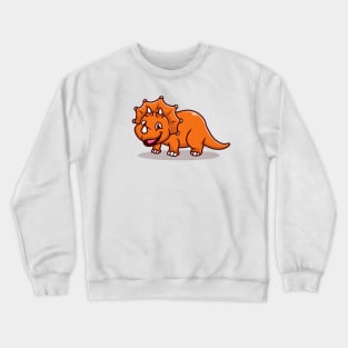 Cute Triceratops Smiling Crewneck Sweatshirt